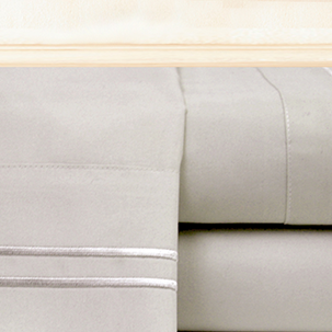hotel embroidered sheet set champagne